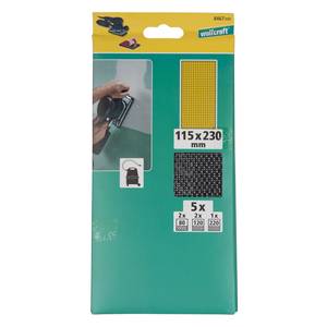 Raspelriide(võrk) komplekt 115x230mm K80/K120/K220 5 tk