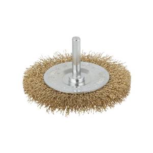 Brass Wire Wheel Brush Ø75x7, round shank