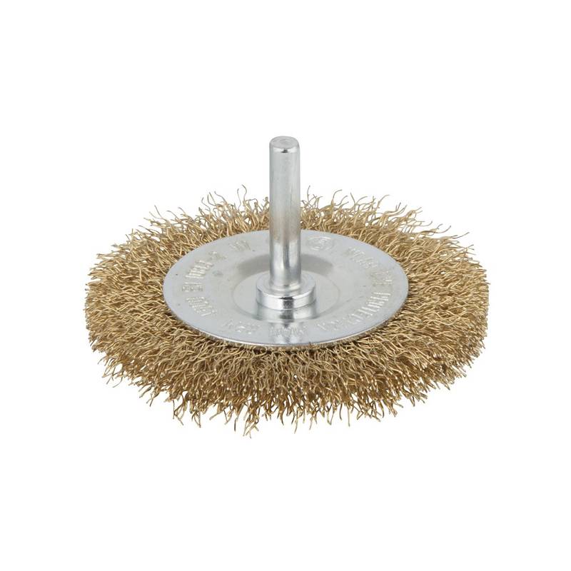 Brass Wire Wheel Brush Ø75x7, round shank