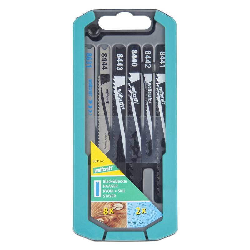 Jigsaw Blade Set 10 Pcs., U-shank for wood and metal