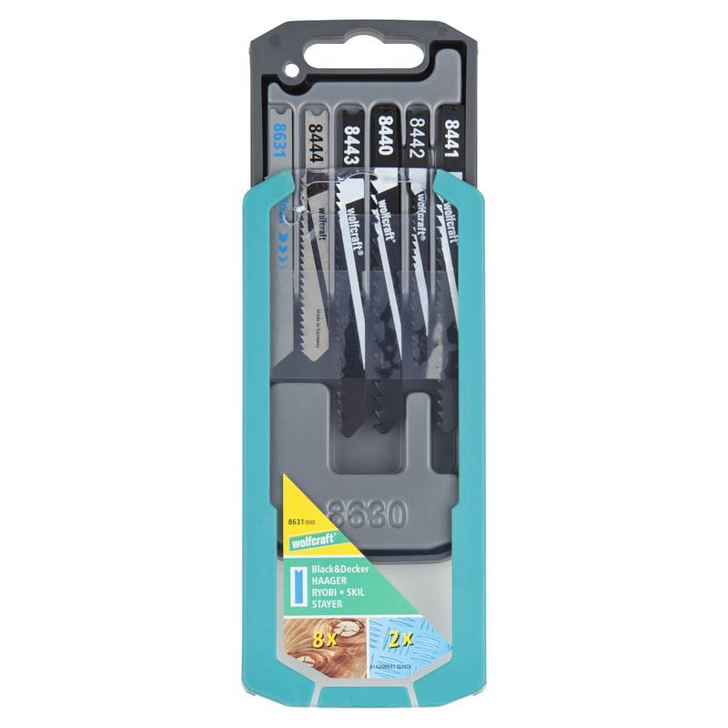 Jigsaw Blade Set 10 Pcs., U-shank for wood and metal