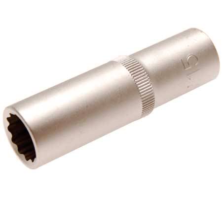 Socket, 12-point, deep | 12.5 mm (1/2") Drive | 15 mm