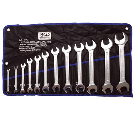 Double Open End Spanner Set | 6x7 - 30x32 mm | 12 pcs.