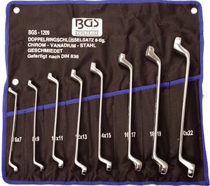Silmusvõtmete komplekt 8osa 6-22mm kotis