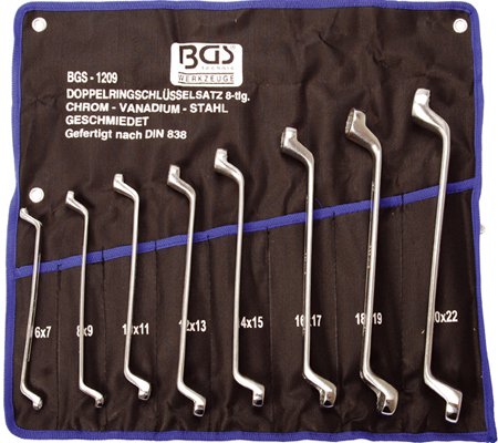 Silmusvõtmete komplekt 8osa 6-22mm kotis