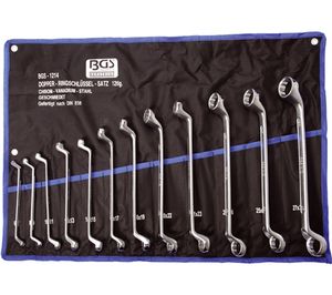 Double Ring Spanner Set | offset | 6 x 7 - 30 x 32 mm | 12 pcs.