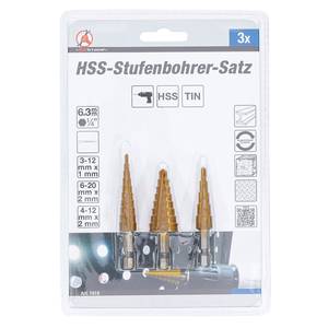 HSS Step Drill Set | 3 - 20 mm | 3 pcs.