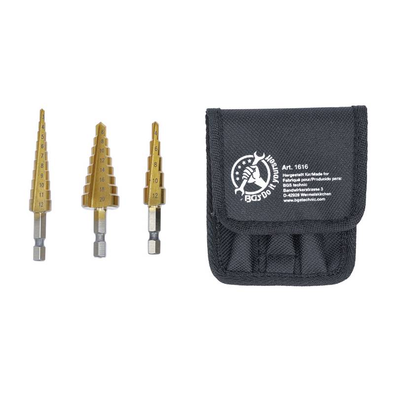 HSS Step Drill Set | 3 - 20 mm | 3 pcs.