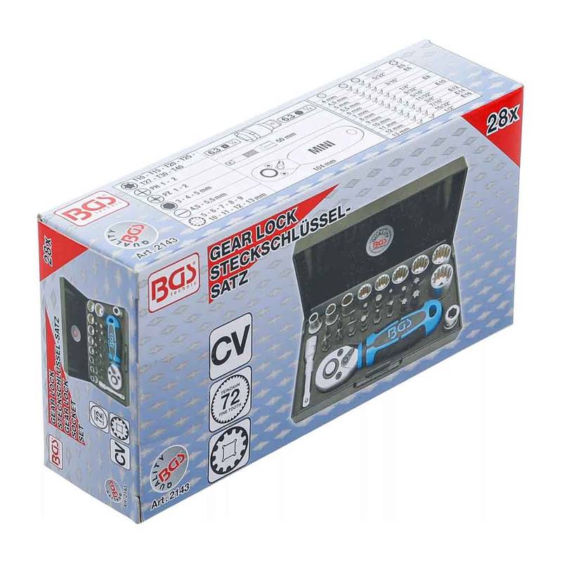 Padrunite / otsikute komplekt 1/4" 28osa **
