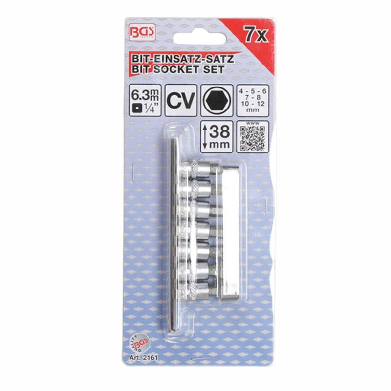 Padrunotsikute komplekt 1/4" (6.3 mm) kuuskandid 4 - 12 mm 7tk