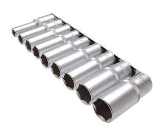 Padrunvõtmete komplekt 1/2" 9 osa 10-24mm pikad