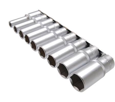 Padrunvõtmete komplekt 1/2" 9 osa 10-24mm pikad