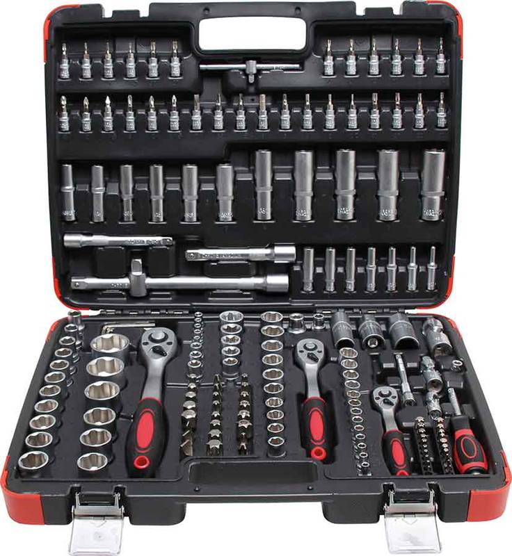 Padrunvõtmete komplekt 1/4" + 3/8" + 1/2" 172 osa **
