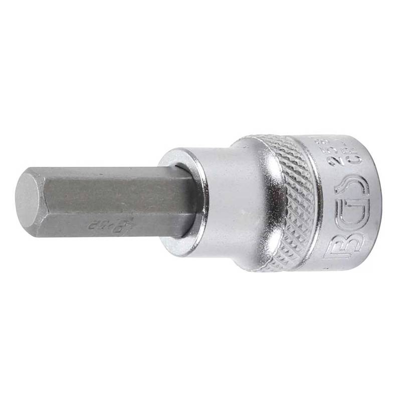 Bit Socket | 10 mm (3/8") Drive | internal Hexagon 8 mm