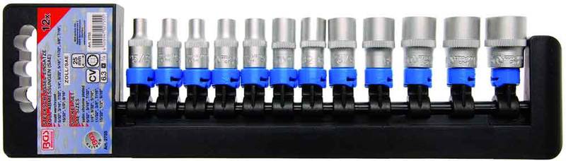Socket Set, 12-point | 6.3 mm (1/4") Drive | Inch Sizes | 12 pcs.