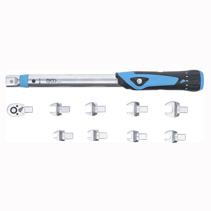 Dünamomeetervõtme komplekt 1/4" 10 - 50 Nm 10 osa