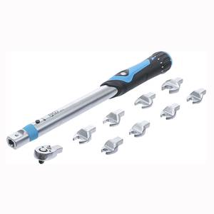 Dünamomeetervõtme komplekt 1/4" 10 - 50 Nm 10 osa