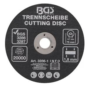 Cutting Disc | Ø 75 x 1.8 x 9.7 mm