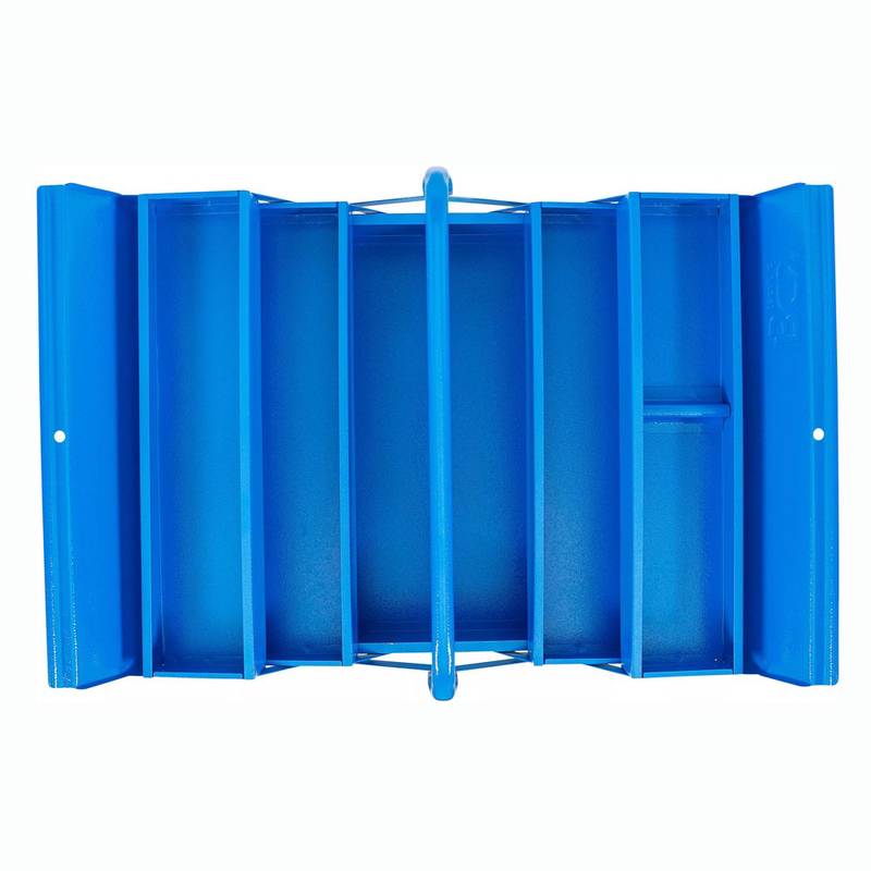 Metal Tool Box | empty | 420 x 200 x 200 mm | 5 Compartments
