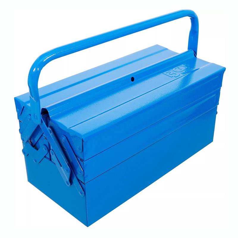 Metal Tool Box | empty | 420 x 200 x 200 mm | 5 Compartments