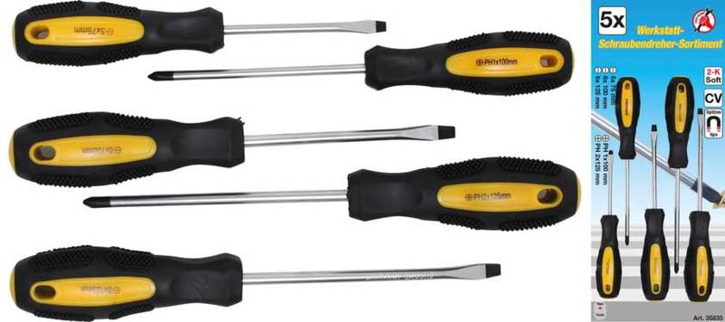 Kruvikeerajate komplekt lapik/ristpea 5 osa **