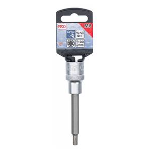 Bit Socket | length 100 mm | 12.5 mm (1/2") Drive | Spline (for RIBE) | M6