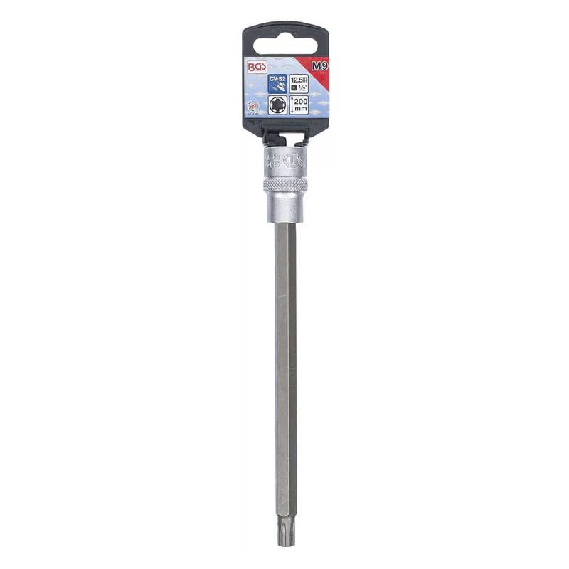 Bit Socket | length 200 mm | 12.5 mm (1/2") Drive | Spline (for RIBE) | M9