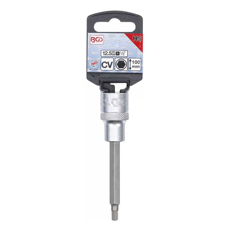 Padrunotsik 1/2" kuuskant 5mm pikkus 100mm *