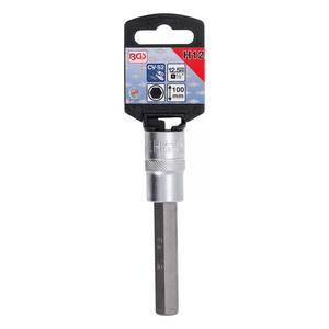 Bit Socket | length 100 mm | 12.5 mm (1/2") Drive | internal Hexagon 12 mm