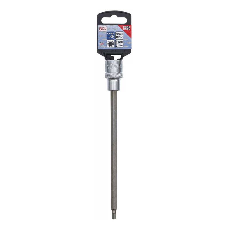 Bit Socket | length 200 mm | 12.5 mm (1/2") Drive | internal Hexagon 5 mm