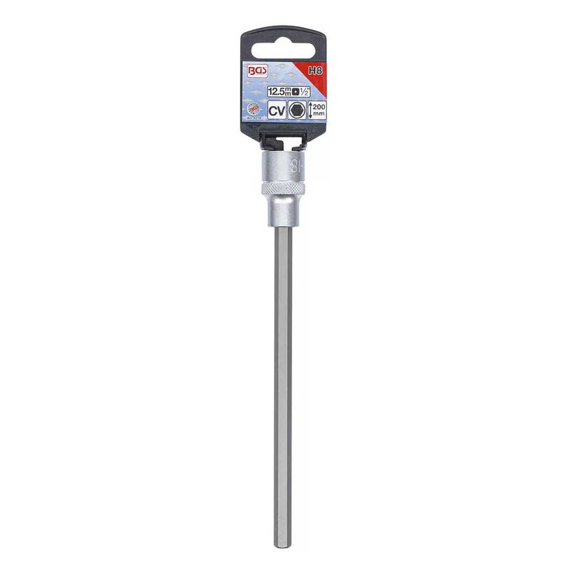 Bit Socket | length 200 mm | 12.5 mm (1/2") Drive | internal Hexagon 8 mm