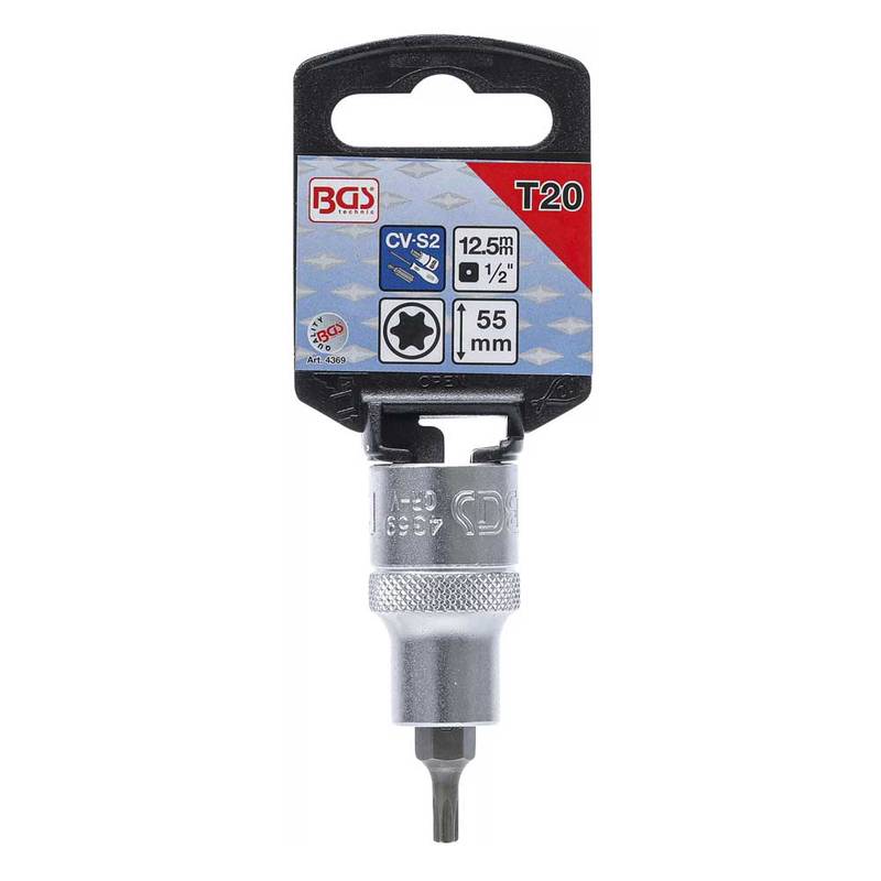 Bit Socket | 12.5 mm (1/2") Drive | T-Star (for Torx) T20