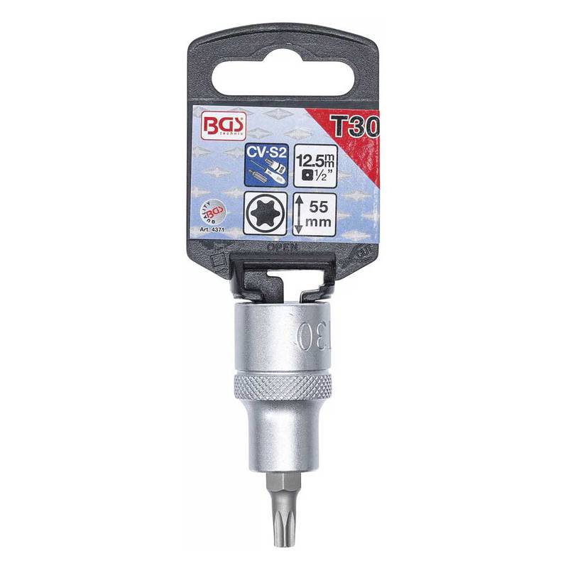 Bit Socket | 12.5 mm (1/2") Drive | T-Star (for Torx) T30