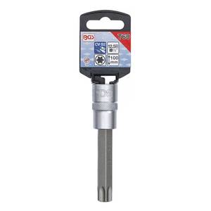 Bit Socket | length 100 mm | 12.5 mm (1/2") Drive | T-Star (for Torx) T60