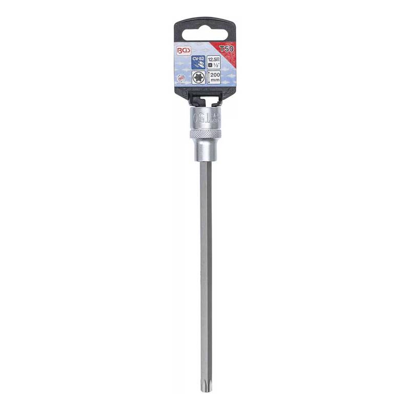 Bit Socket | length 200 mm | 12.5 mm (1/2") Drive | T-Star (for Torx) T50
