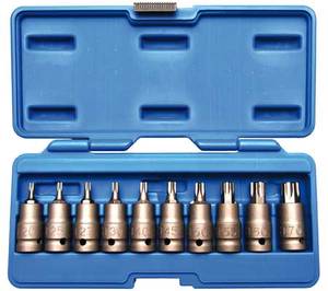Jõupadrun-otsikud 1/2" 10 osa TORX T20-T70