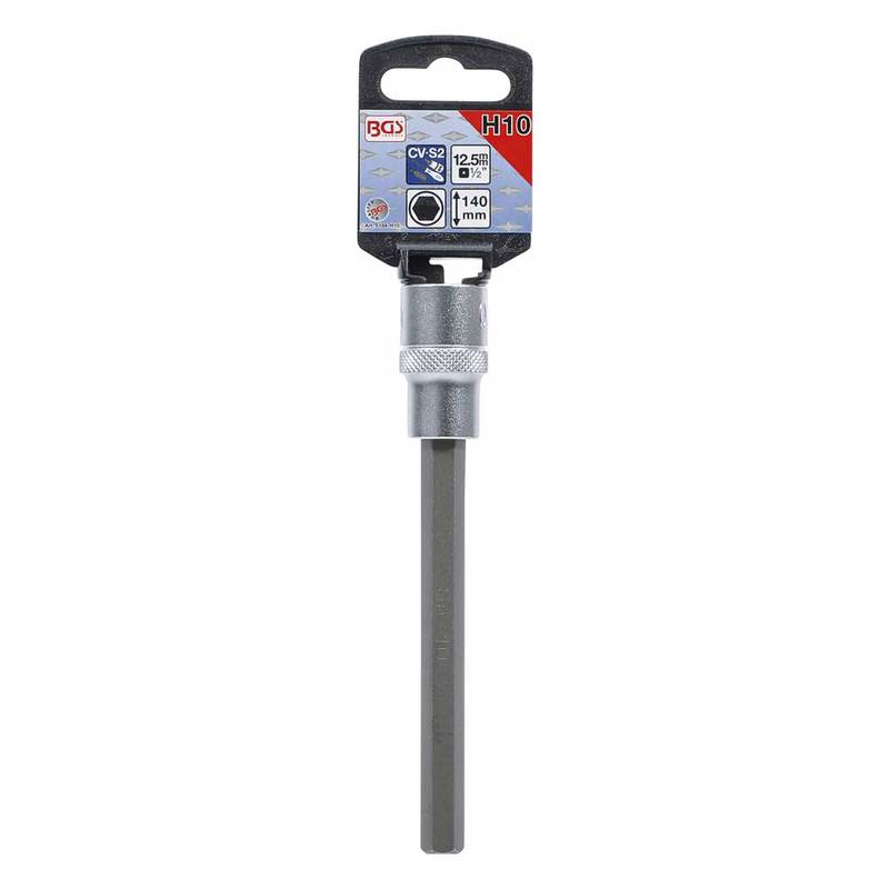 Bit Socket | length 140 mm Drive | 12.5 mm (1/2") Drive | internal Hexagon 10 mm