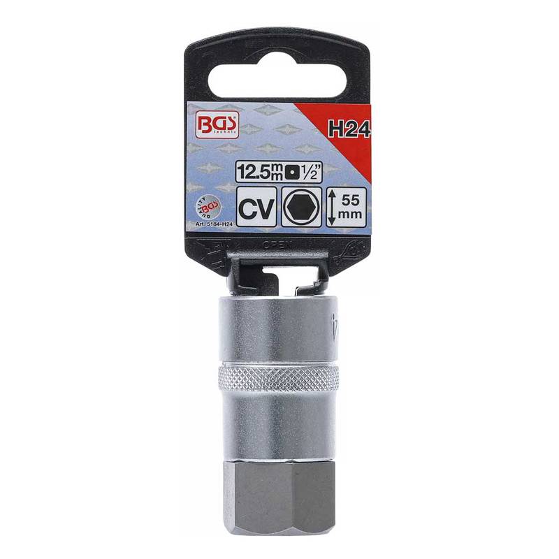 Bit Socket | 12.5 mm (1/2") | internal Hexagon 24 mm