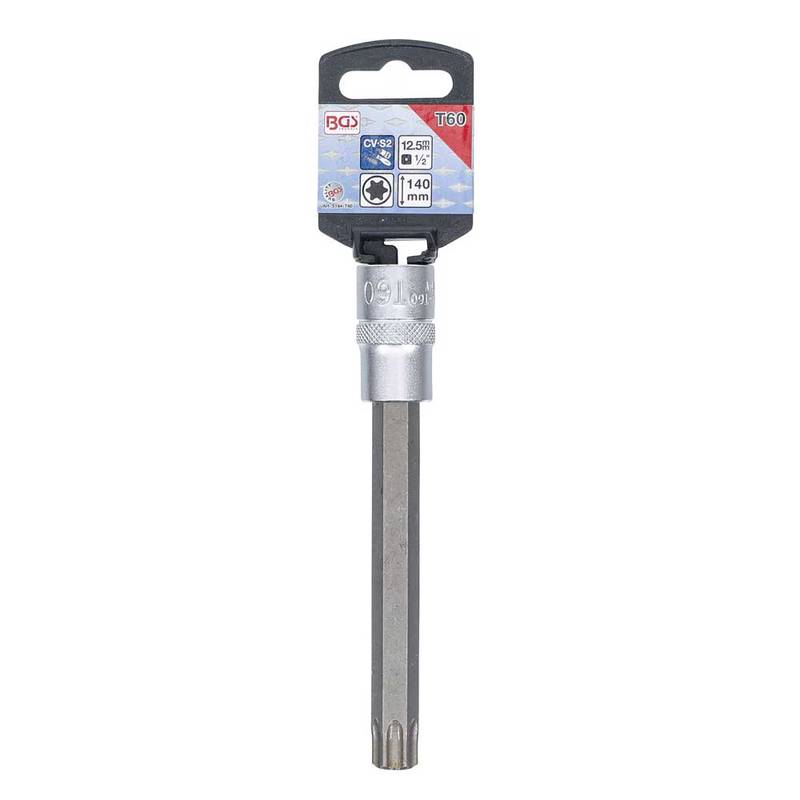 Bit Socket | length 140 mm | 12.5 mm (1/2") Drive | T-Star (for Torx) T60