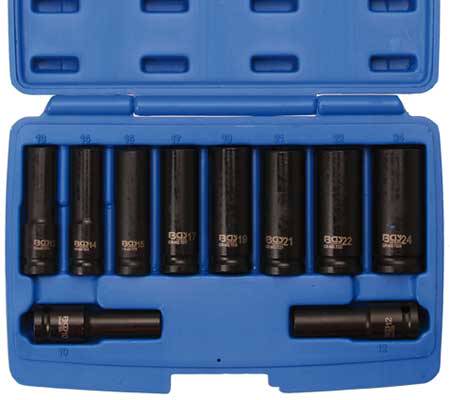 Jõupadrunite komplekt 1/2" 10 osa 10-24mm pikad