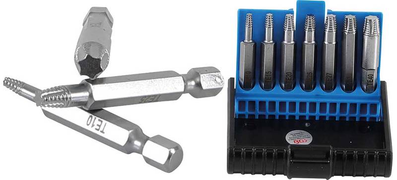 Screwdriver Set | for damaged T-Star (for Torx) T10 - T40 | 7 pcs.