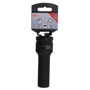 Impact Socket 12-point, deep | 20 mm (3/4") Drive | 17 mm