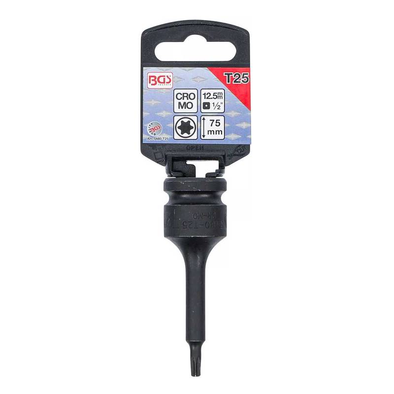 Jõupadrun-otsik 1/2" TORX T25 x 75mm