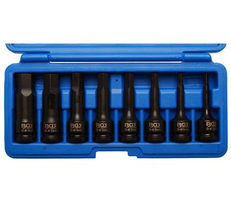 Impact Bit Socket Set | 12.5 mm (1/2") Drive | internal Hexagon 5 - 19 mm | 8 pcs.