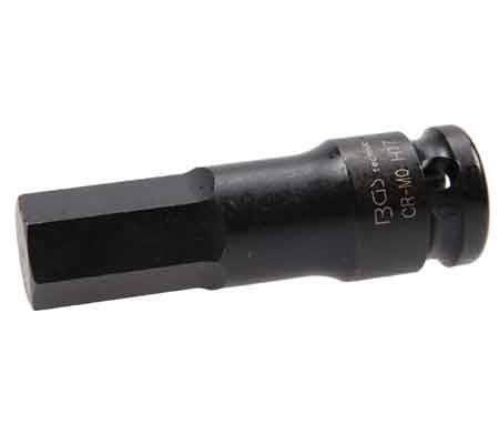 Impact Bit Socket | 12.5 mm (1/2") Drive | internal Hexagon 17 mm