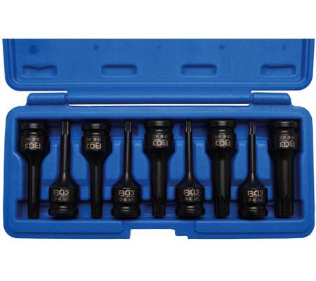 Impact Bit Socket Set | 12.5 mm (1/2") Drive | Spline (for XZN) M4 - M16 | 9 pcs.