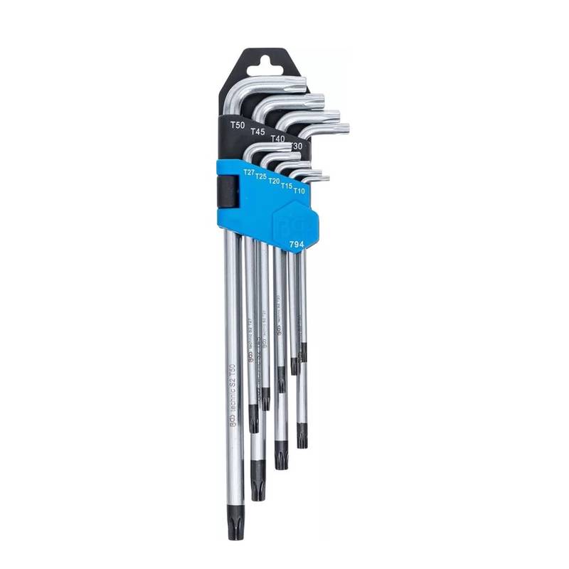 L-Type Wrench Set | extra long | T-Star tamperproof (for Torx) T10 - T50 | 9 pcs.