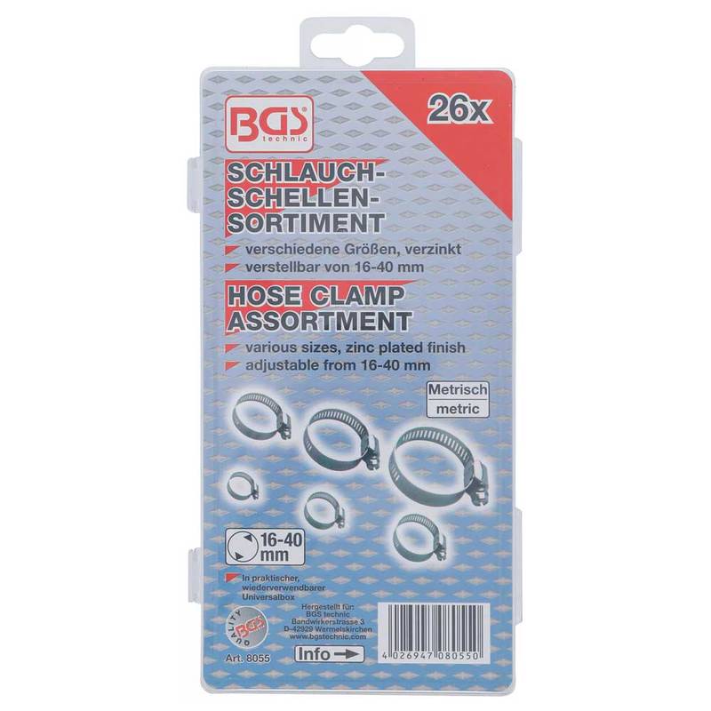 Hose Clamp Assortment | Ø 16 - 40 mm | 26 pcs.