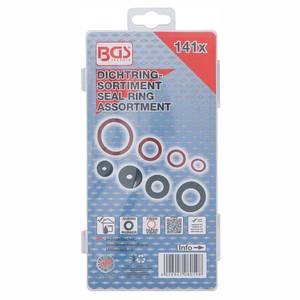 Seal Ring Assortment | Rubber and Fibreglass | 141 pcs.