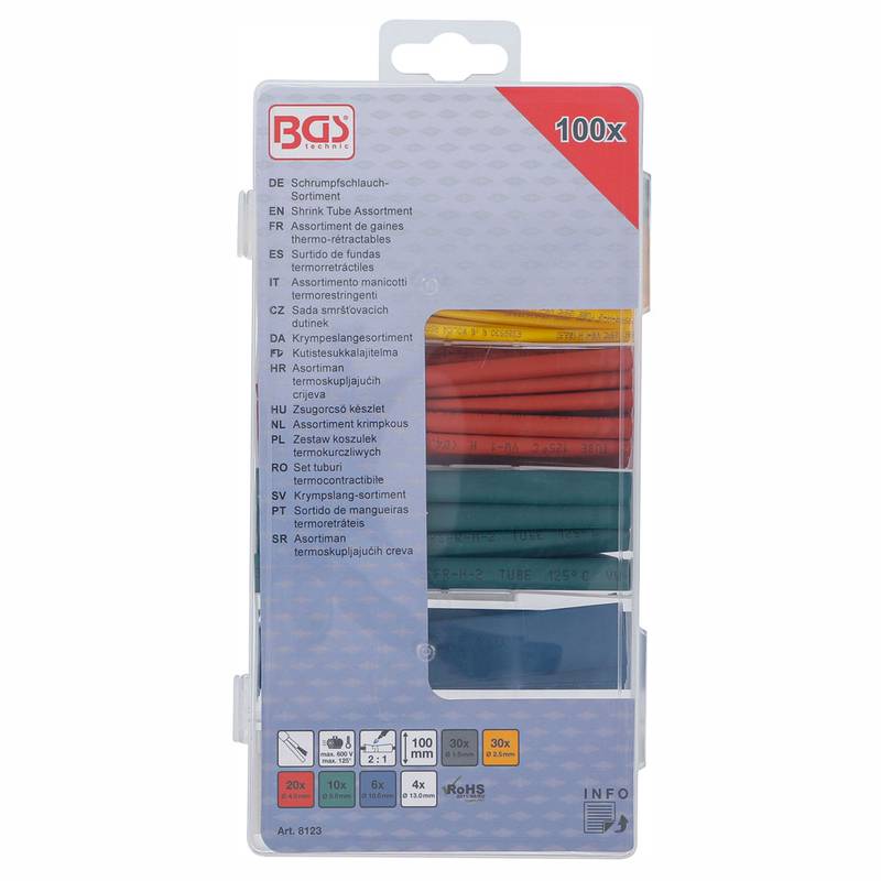 Shrink Tube Assortment | coloured | 100 pcs.